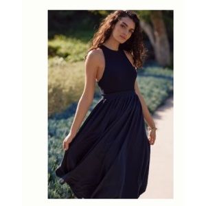 NWOT Daily Practice by Anthropologie Jump-High Cutout Maxi Dress in black Sz M